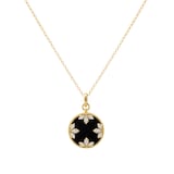 Roberto Coin Venetian Medallion 18ct Yellow Gold Black Jade & 1.66ct Diamond Pendant