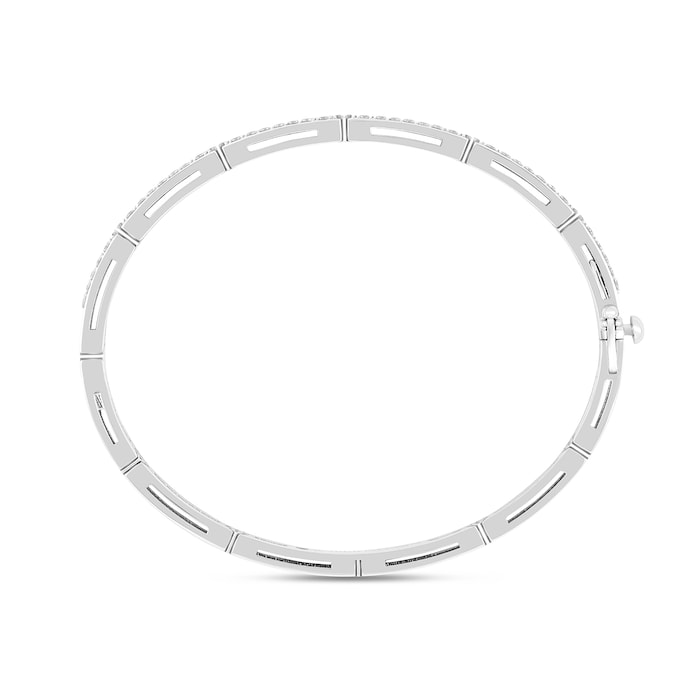 Roberto Coin Love In Verona 18ct White Gold 4.56ct Diamond Bangle