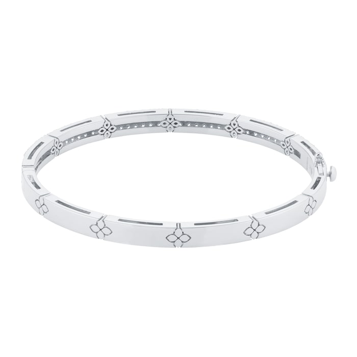 Roberto Coin Love In Verona 18ct White Gold 4.56ct Diamond Bangle