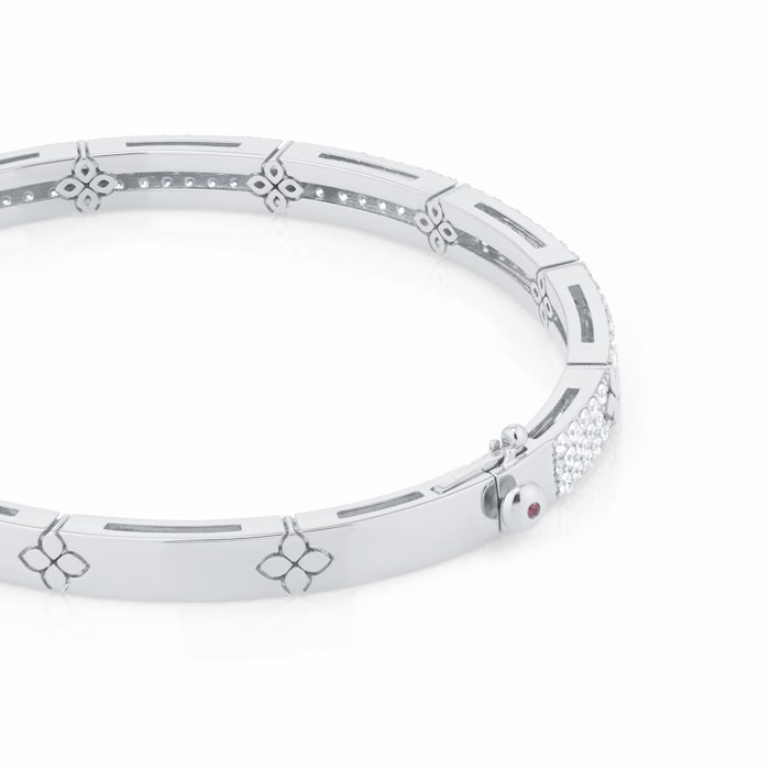 Roberto Coin Love In Verona 18ct White Gold 4.56ct Diamond Bangle