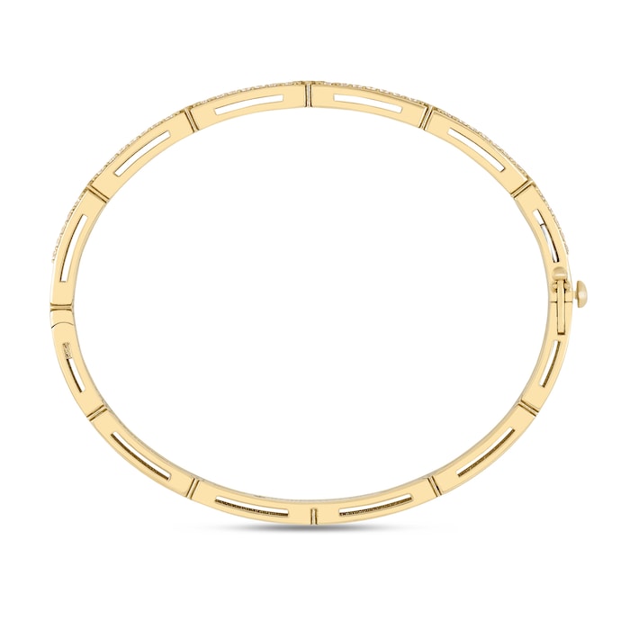 Roberto Coin Love In Verona 18ct Yellow Gold 4.56ct Diamond Bangle