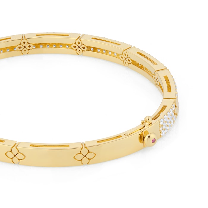 Roberto Coin Love In Verona 18ct Yellow Gold 4.56ct Diamond Bangle