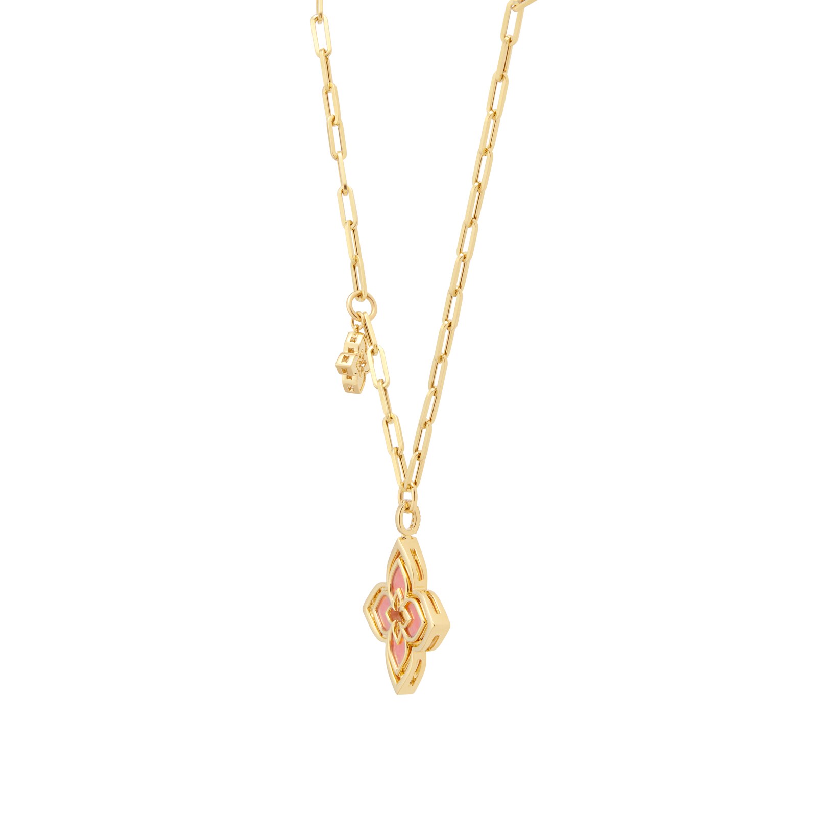 Roberto Coin Venetian Princess 18ct Yellow Gold Rhodonite & 0.14ct Diamond Pendant Roberto Coin Venetian Princess 18ct Yellow Gold Rhodonite & 0.14ct Diamond Pendant