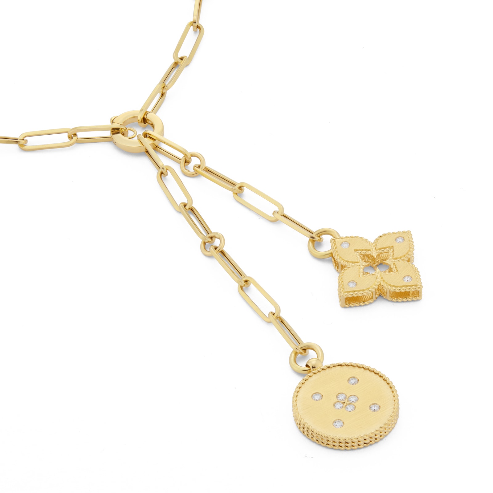 Roberto Coin Venetian Princess 18ct Yellow Gold 0.22ct Diamond Pendant Necklace Roberto Coin Venetian Princess 18ct Yellow Gold 0.22ct Diamond Pendant Necklace