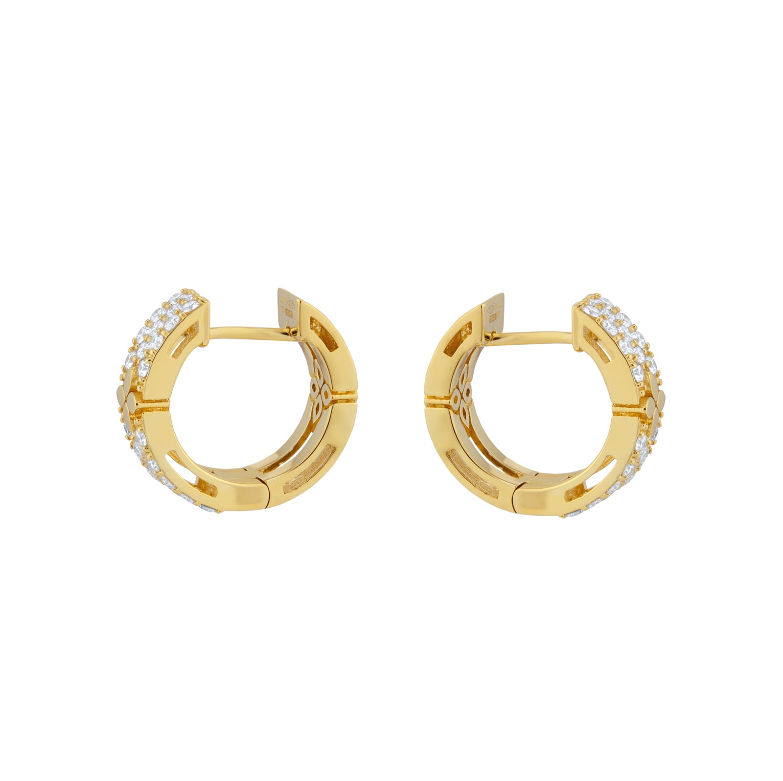 Roberto Coin Love In Verona 18ct Yellow Gold 0.70ct Diamond Hoop Earrings Roberto Coin Love In Verona 18ct Yellow Gold 0.70ct Diamond Hoop Earrings