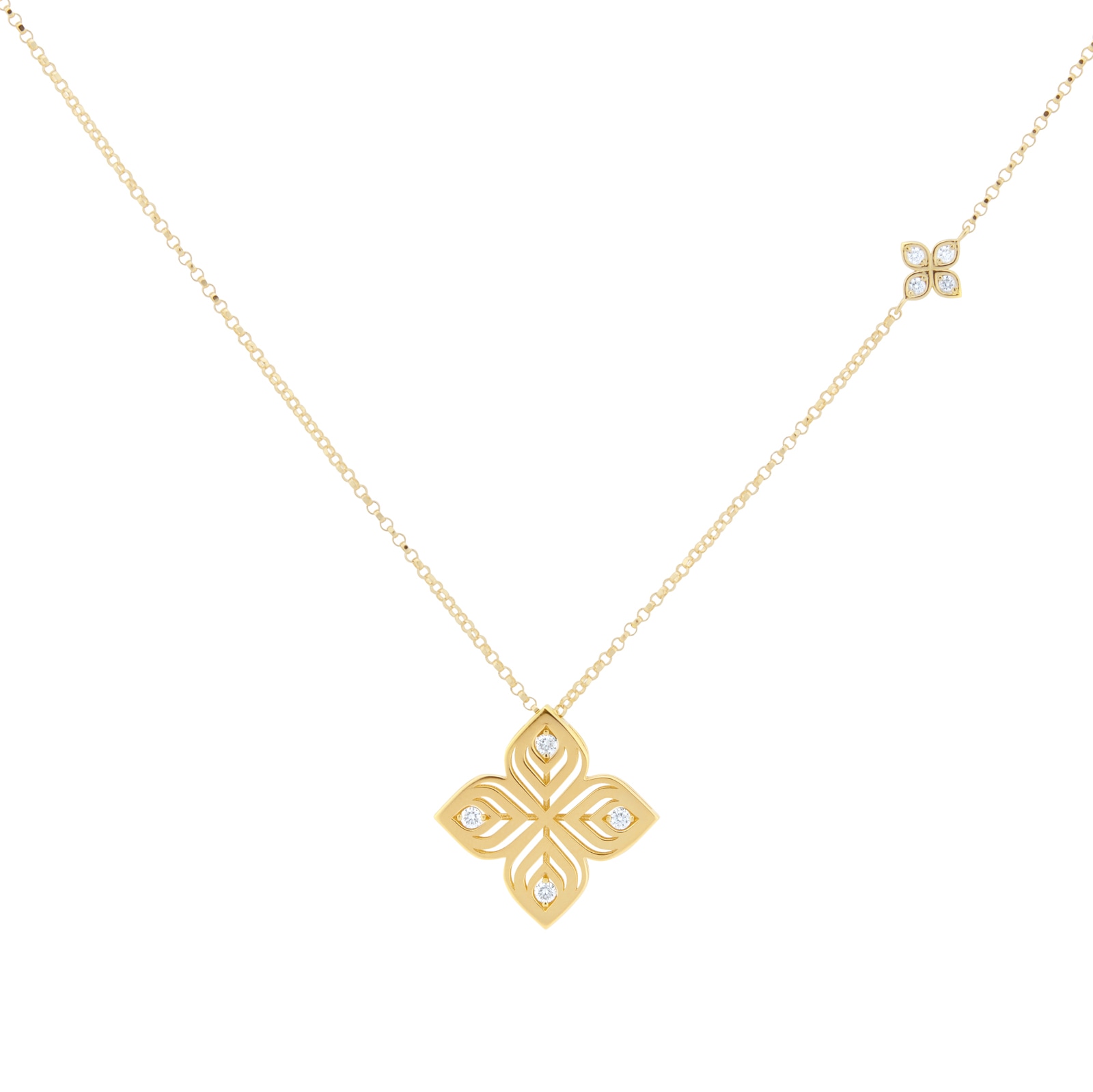 Roberto Coin Arabesque 18ct Yellow Gold Diamond Pendant