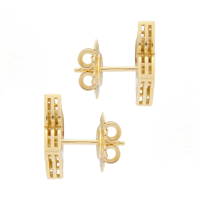 Roberto Coin Arabesque 18ct Yellow Gold Diamond Stud Earrings