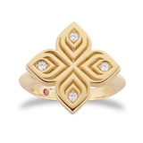 Roberto Coin Arabesque 18ct Yellow Gold 0.09ct Diamond Ring