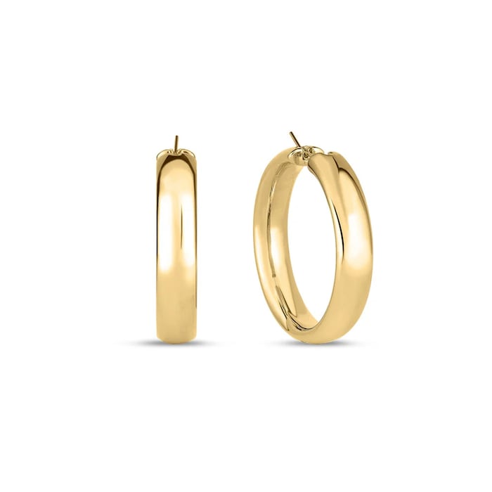 Roberto Coin 18K Yellow Gold Designer Gold Wide Hoop Earrings