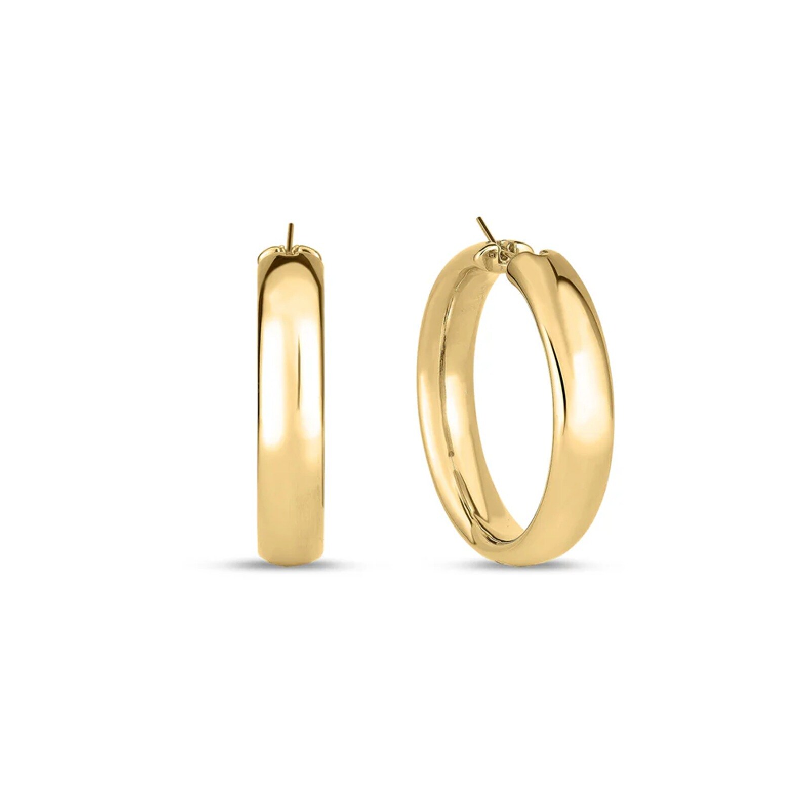Roberto Coin 18K Yellow Gold Designer Gold Wide Hoop Earrings