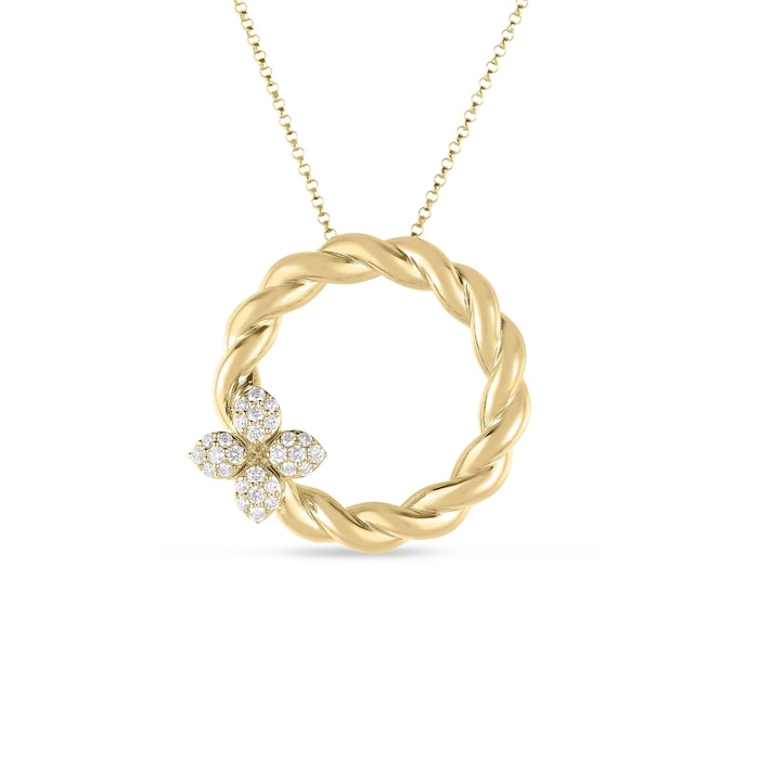 Roberto Coin 18K Yellow Gold Love In Verona Diamond Twist Necklace