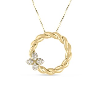 Roberto Coin 18K Yellow Gold Love In Verona Diamond Twist Necklace