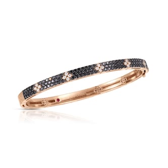 Roberto Coin 18K Rose Gold Love In Verona Black Diamond Bangle Roberto Coin 18K Rose Gold Love In Verona Black Diamond Bangle