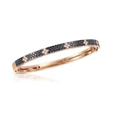 Roberto Coin 18K Rose Gold Love In Verona Black Diamond Bangle