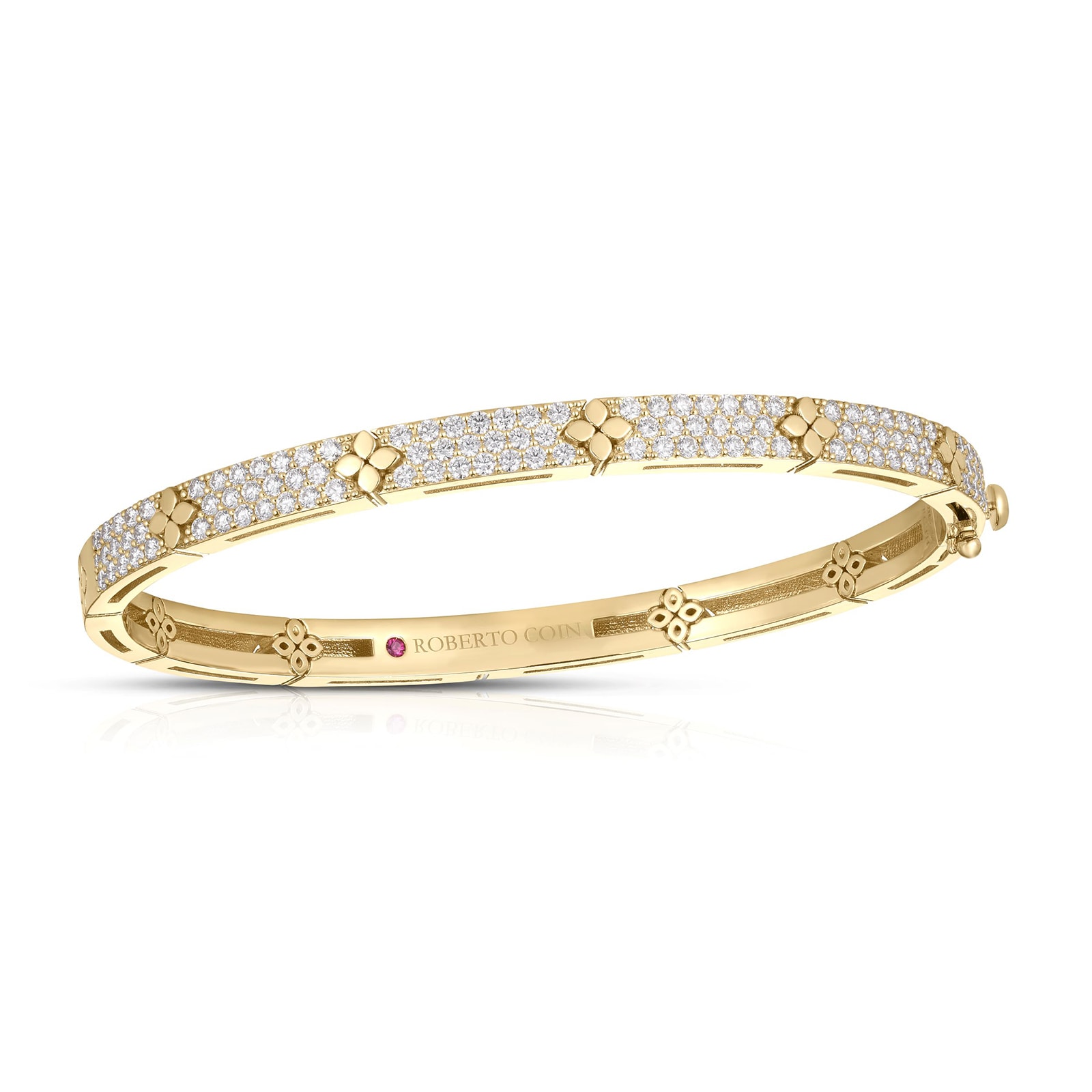 Roberto Coin 18K Rose Gold Love In Verona Diamond Bangle