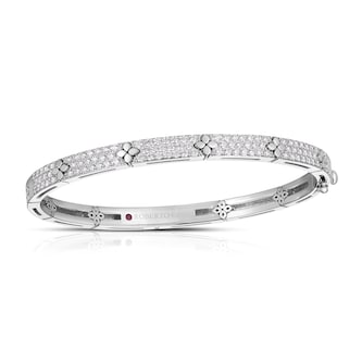Roberto Coin 18K White Gold Love In Verona Diamond Bangle Roberto Coin 18K White Gold Love In Verona Diamond Bangle