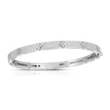 Roberto Coin 18K White Gold Love In Verona Diamond Bangle