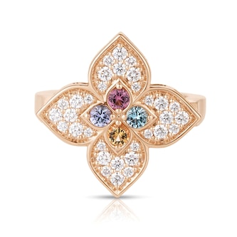 Roberto Coin 18K Rose Gold Venetian Princess Diamond & Mixed Gemstones Ring Roberto Coin 18K Rose Gold Venetian Princess Diamond & Mixed Gemstones Ring