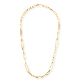 Roberto Coin 18K Yellow Gold Designer Gold Paperclip Chain Necklace