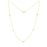 Roberto Coin 18K Yellow Gold Diamond By The Inch 5 Station Necklace