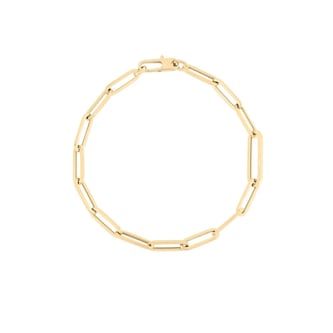 Roberto Coin 18K Yellow Gold Designer Gold Paperclip Link Chain Bracelet