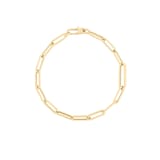 Roberto Coin 18K Yellow Gold Designer Gold Paperclip Link Chain Bracelet