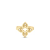 Roberto Coin 18K Yellow Gold Venetian Princess Diamond Flower Ring - Ring Size 7