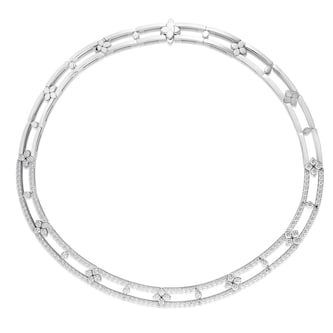 Roberto Coin 18K White Gold Love In Verona 7.85cttw Pavé Diamond Collar Necklace Roberto Coin 18K White Gold Love In Verona 7.85cttw Pavé Diamond Collar Necklace
