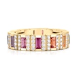 Roberto Coin 18K Yellow Gold Obelisco Diamond & Mixed Sapphire Ring