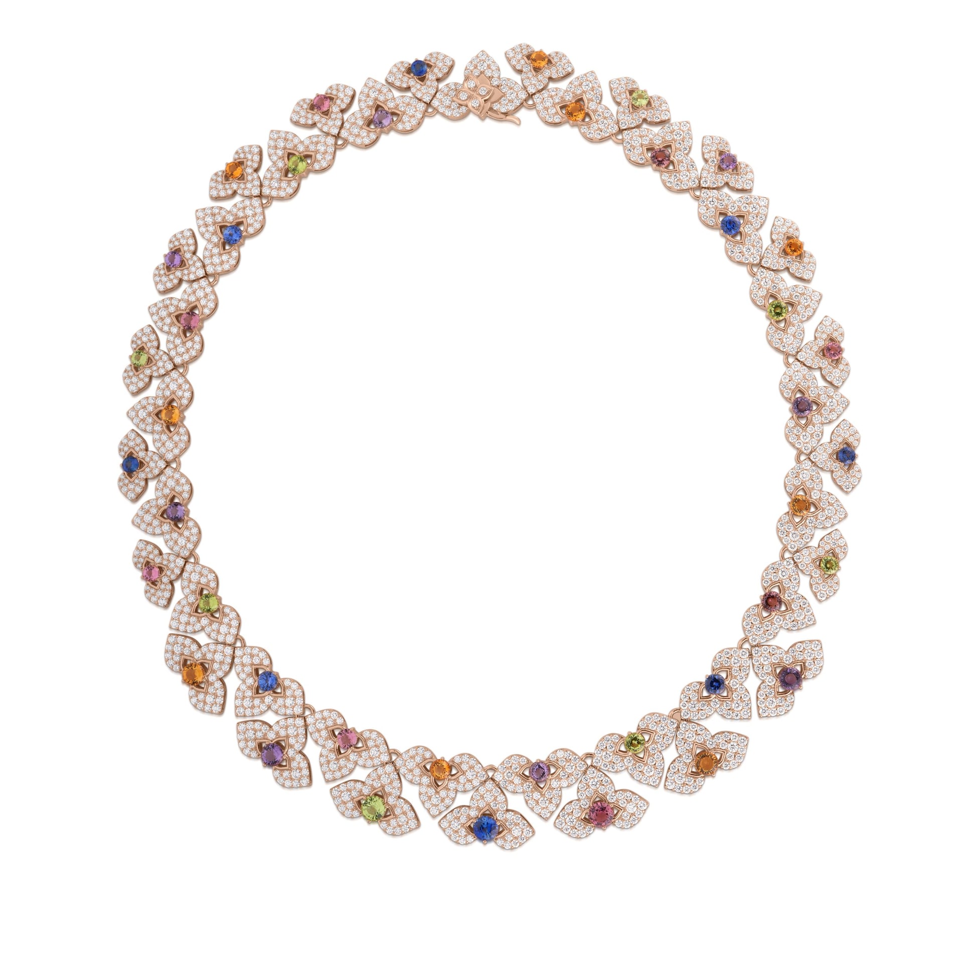 Roberto Coin 18K Rose Gold Venetian Princess Diamond & Rubellite Necklace Roberto Coin 18K Rose Gold Venetian Princess Diamond & Rubellite Necklace