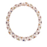 Roberto Coin 18K Rose Gold Venetian Princess Diamond & Rubellite Necklace