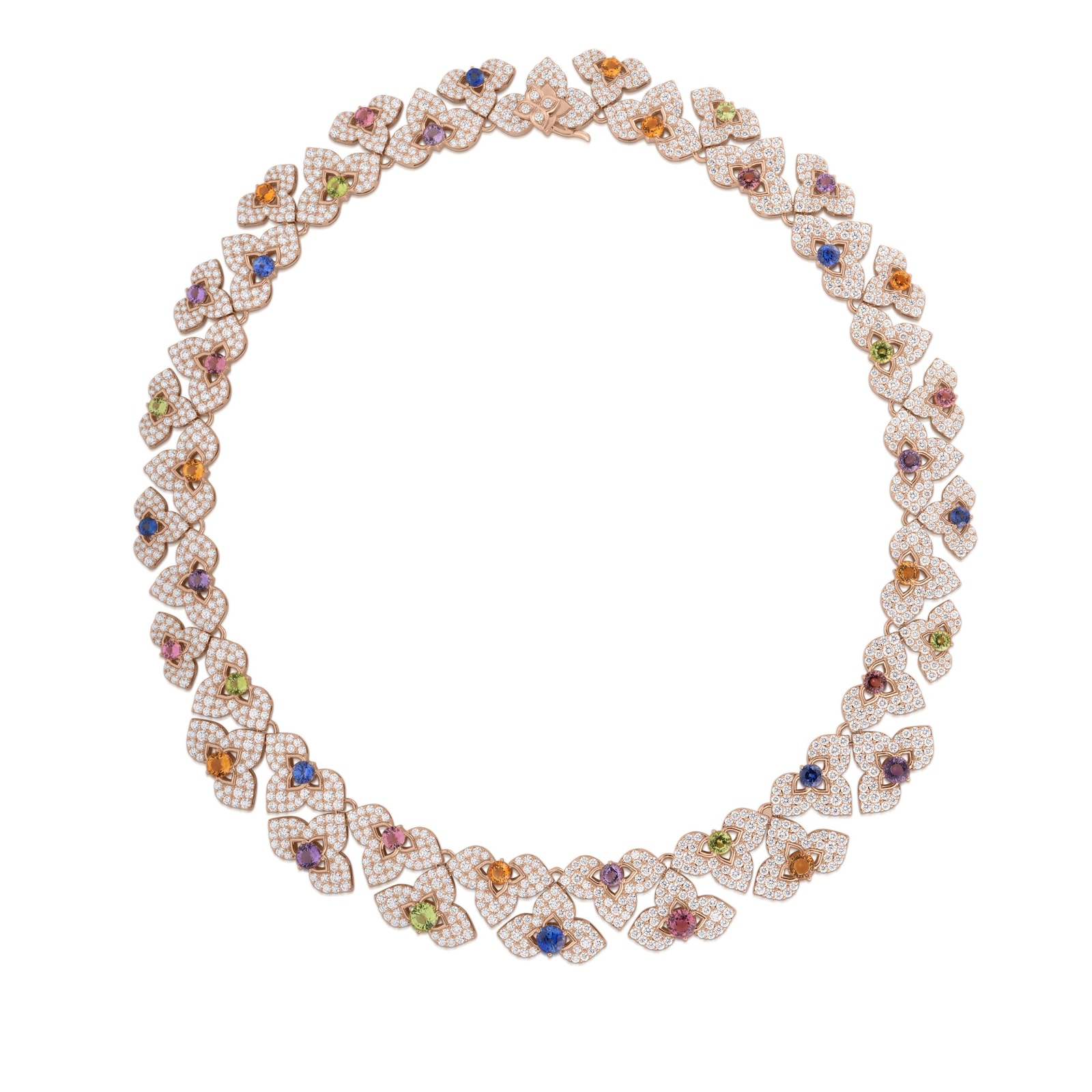 Roberto Coin 18K Rose Gold Venetian Princess Diamond & Rubellite Necklace