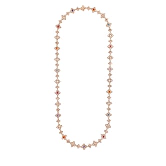 Roberto Coin 18K Rose Gold Venetian Princess Diamond & Mixed Gemstone Necklace Roberto Coin 18K Rose Gold Venetian Princess Diamond & Mixed Gemstone Necklace