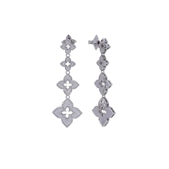 Roberto Coin 18K White Gold Venetian Princess 1.21cttw Diamond Drop Earrings Roberto Coin 18K White Gold Venetian Princess 1.21cttw Diamond Drop Earrings