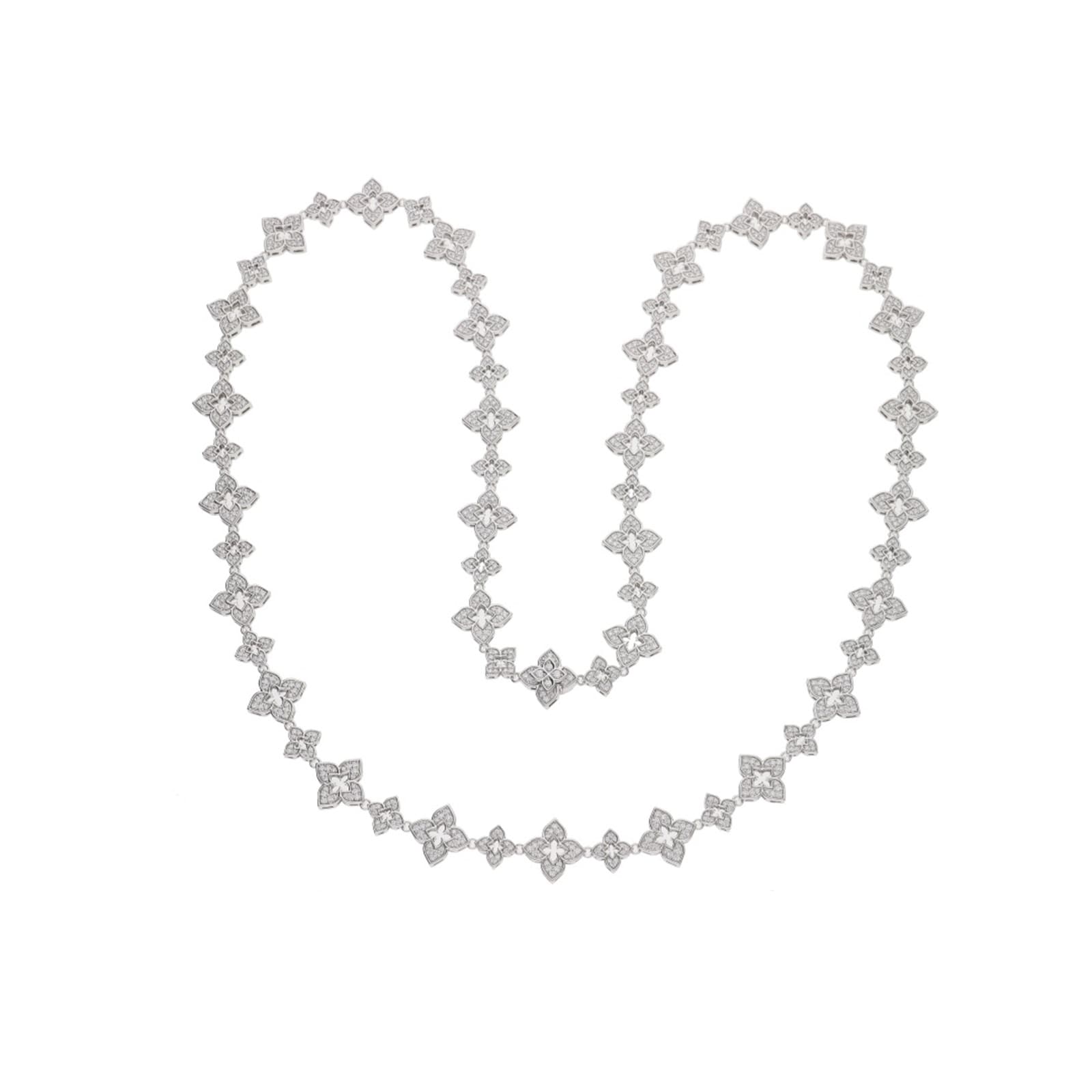 Roberto Coin 18K White Gold Venetian Princess 6.80cttw Diamond Necklace Roberto Coin 18K White Gold Venetian Princess 6.80cttw Diamond Necklace