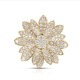 Roberto Coin 18K Yellow Gold Margherita 1.03cttw Pavé Diamond Flower Ring