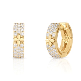 Roberto Coin 18K Yellow Gold Love In Verona 0.65cttw Pavé Diamond Hoop Earrings Roberto Coin 18K Yellow Gold Love In Verona 0.65cttw Pavé Diamond Hoop Earrings