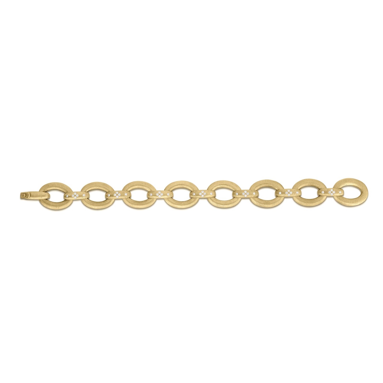 Roberto Coin 18K Yellow Gold Duchesssa 0.40cttw Diamond Link Bracelet