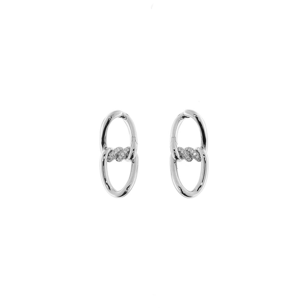 Roberto Coin 18K White Gold Cialoma 0.35cttw Diamond Twist Drop Earrings