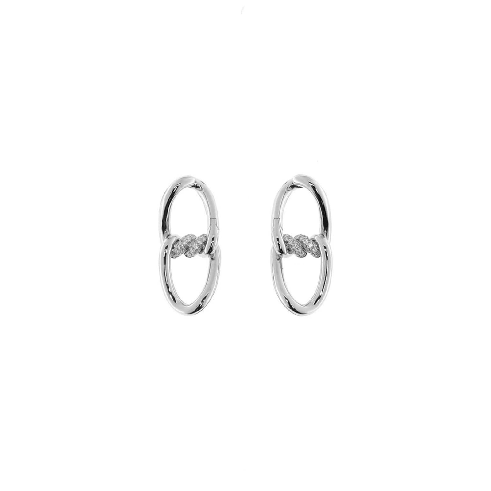 Roberto Coin 18K White Gold Cialoma 0.35cttw Diamond Twist Drop Earrings