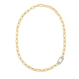 Roberto Coin 18K White & Rose Gold 0.78cttw Diamond Link Necklace