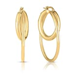 Roberto Coin 18K Yellow Gold Designer Gold Double Hoop Earrings