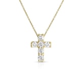 Roberto Coin 18K Yellow Gold Tiny Treasures Diamond Square Cross Necklace