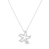 Roberto Coin 18K White Gold Tiny Treasures Diamond Starfish Necklace