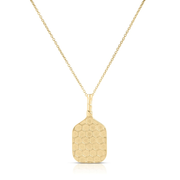 Roberto Coin 18K Yellow Gold Tiny Treasures Pickleball Paddle Necklace