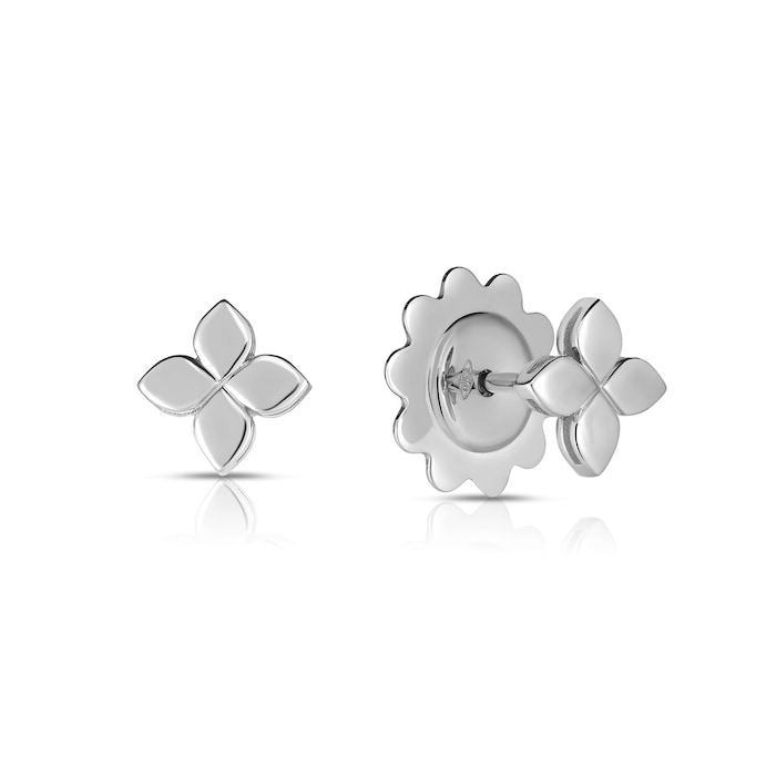 Roberto Coin 18K White Gold Love In Verona Small Stud Earrings