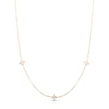 Roberto Coin 18K Rose Gold Love By The Inch 3 Station Diamond Necklace