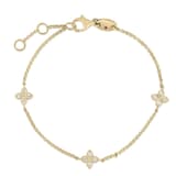 Roberto Coin 18K Yellow Gold Love By The Inch 3 Station Diamond Bracelet