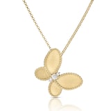 Roberto Coin 18K Yellow Gold Jasmine Diamond Butterfly Necklace