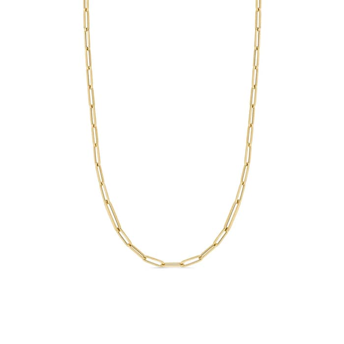 Roberto Coin 18K Yellow Gold Designer Gold Paperclip Link Chain Necklace